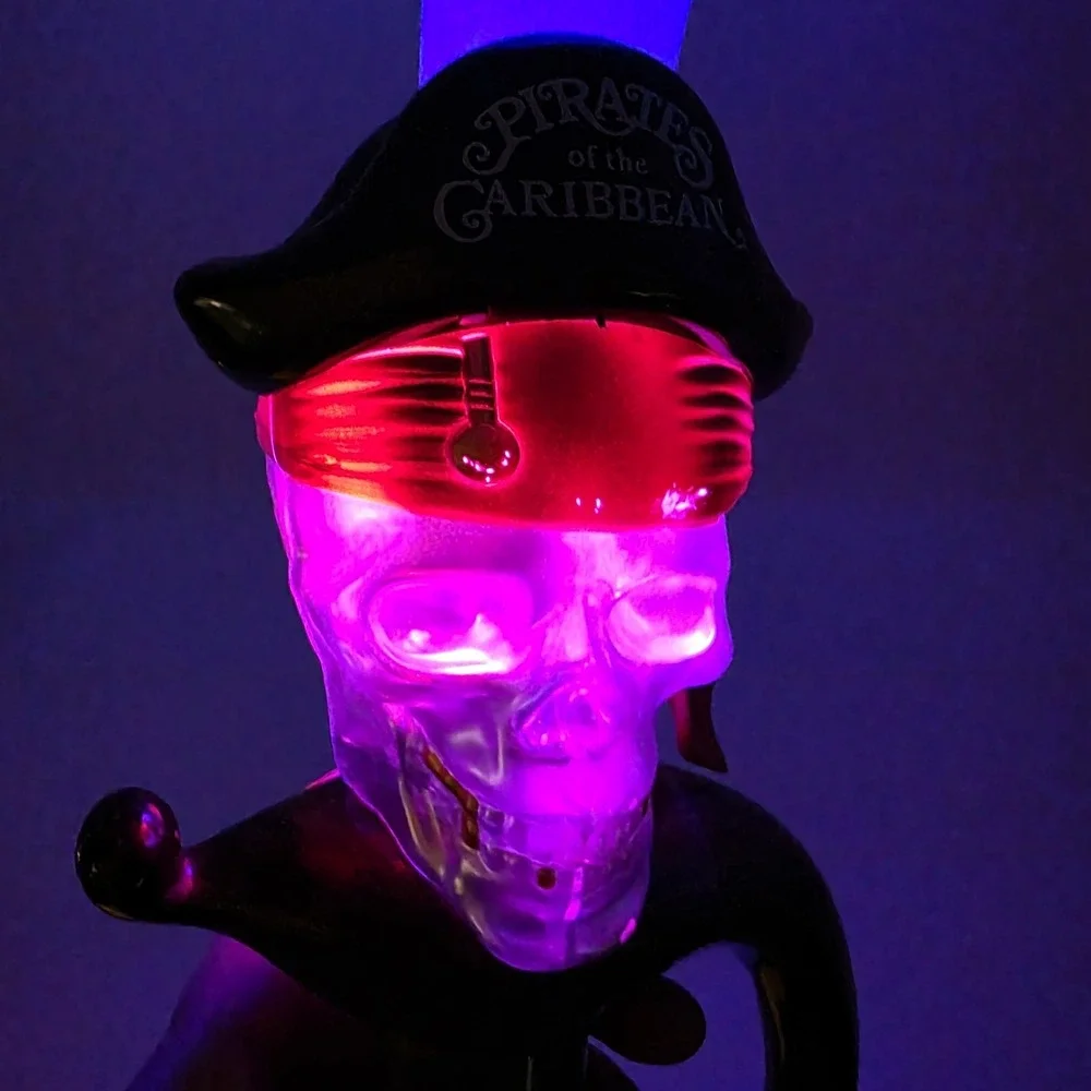 Disney Parks Pirates of the Caribbean Sword Light Up Bubble Wand Skull Toy Works